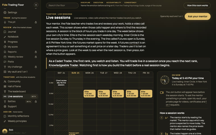 The Live sessions room